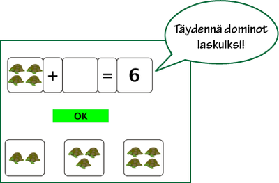 Laskudomino-tehtävä Neure-expressissä.